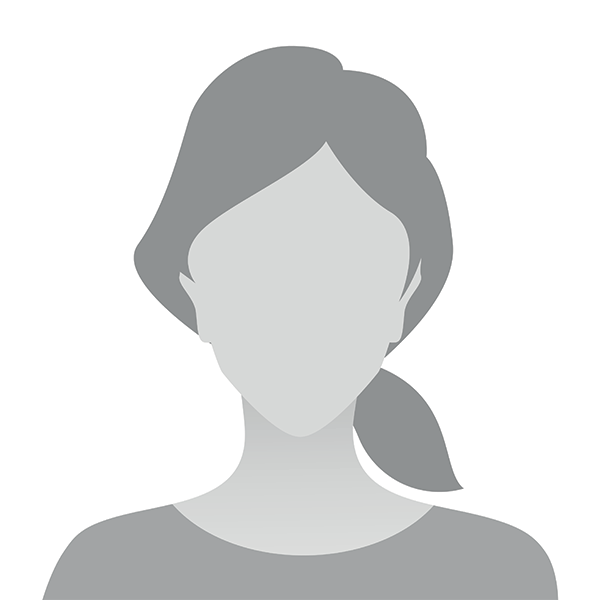 The image shows a stylized, side-profile silhouette of a person with a ponytail, against a white background.